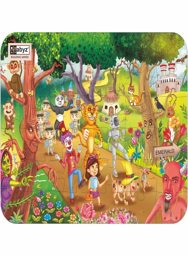 ABYZ Wooden Jigsaw Puzzle - Emerald City Playset for Fun Educational & Little Explorers, 36-Pieces Multicolor Games | Birthday Gift for (4-6 Years) Age Kids. - Image 2